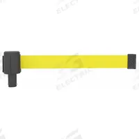 BANNER STAKES Retractable Belt Head: Yellow, 42 in Overall Ht, 15 ft Belt Lg, 2 1/2 in Belt Wd (MPN PL4042). Key specifications — attr193628: BANNER STAKES; attr983760: No Pattern; attr983762: No Legend; attr981605: 15 ft Retractable Belt.