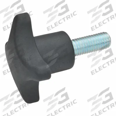 JW WINCO Hand Knobs; 4-Prong Knobs: Plastic w/ Steel Thread, M12 Thread - 4-Arm Knobs with Threaded Stud