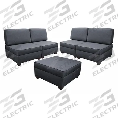 DUOBED Sectional Sofa Sleeper Set: Blue, 180 in Overall Wd, 36 in Overall Dp - Modular Multifunctional Furniture