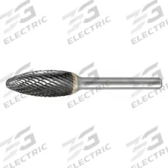WIDIA Carbide Bur: Flame, SH-02, Double Cut, 5/16" x 3/4" Head, 1/4" Shank (MPN M41448). Key specifications — Trade Number: SH-02; Brand: WIDIA METAL REMOVAL.