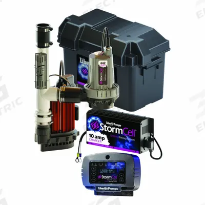 LIBERTY PUMPS Sump/Battery Back-Up System: 1/3 hp, 115V AC, 40 ft Max. Head (Primary Pump) - Wi-Fi Enabled Combination Sump Pump Systems