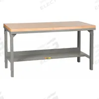 LITTLE GIANT Workbench: Adj Ht, Butcher Block, 48 in x 30 in, 3,000 lb Overall Load Capacity, Gray (MPN WSJ2-3048-AH). Key specifications — Brand: LITTLE GIANT.
