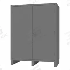DURHAM MFG Storage Cabinet: 60 1/4 in x 30 1/4 in x 78 in, Swing Handle & Padlockeable, Legs, Gray (MPN HDC-306078-4S95). Key specifications — attr62713: Recessed; attr62698: Gray; attr62736: Welded; attr87895: Legs; attr62693: Assembled; attr62737: Stationary; attr62694: Adjustable; attr62695: Powder Coated.