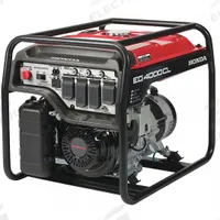 HONDA Portable Generator: Conventional, Gasoline, 3,500 W Running, 4,000 W Starting, 120/240V AC (MPN EG4000LAN2). Key specifications — CARB Compliant: No; Includes GFCI Outlets: Yes; Parallel Configuration Capable: No; Rated Voltage: 120/240V AC; Carbon Monoxide (CO) Shutdown: Yes; Generator Brand: Honda.