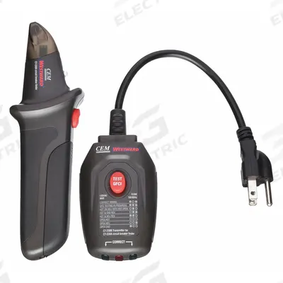 WESTWARD Circuit Breaker Finder: 90 to 120V AC, CAT III 250V, No Display, GFCI/Std - Circuit Breaker Finders