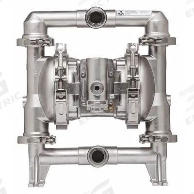 ARO Double Diaphragm Pump: 316 Stainless Steel, 1 1/2 in, Tri-Clamp, 54 gpm - FDA-Compliant AODD Pumps