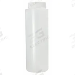 QORPAK Sampling Bottle: HDPE, 360 mL, 12 fl oz, Closure Included, Natural, 38-400, Polypropylene (MPN PLC-06584). Key specifications — Brand: QORPAK; Graduated: No; Body Color: Natural.