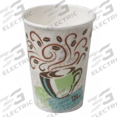 DIXIE Disposable Hot Cup: 12 oz Capacity, Multi, Paper, Individually Wrapped, Coffee Haze, 1,000 PK (MPN 5342CDWR). Key specifications — attr552470: DIXIE; attr561678: Yes; attr552476: Paper; attr552475: PK; attr552478: Yes; attr552482: Coffee Haze.
