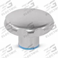 JW WINCO Hand Knob: Fluted, Stainless Steel, M8x1.25 Thread, 0.5938 in Thread Lg, 1.57 in Dia (MPN 5435-40-M8-MT-E). Key specifications — Brand: JW WINCO; Finish: Matte.