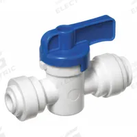 USA INDUSTRIALS Manual Two-Way Ball Valve: 1/4 in, Acetal, Straight, Push x Push, Std Port Ball Port (MPN ZUSA-VLV-75). Key specifications — Brand: USA INDUSTRIALS; Handle: Wedge.