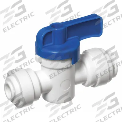 USA INDUSTRIALS Manual Two-Way Ball Valve: 1/4 in, Acetal, Straight, Push x Push - Acetal Ball Valves