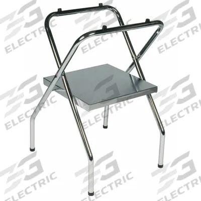 CSL Tray Stand: Steel, Chrome, 20 in Overall Wd, 30 1/2 in Overall Ht - Tray Stands