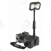 PELICAN Remote Area Lighting System: LED, 6,000 lm Max Brightness, 1 No. of Brightness Levels, IP54 (MPN 9490). Key specifications — Operating Voltage: 12V DC; Frame Color: Black; Brand: PELICAN.