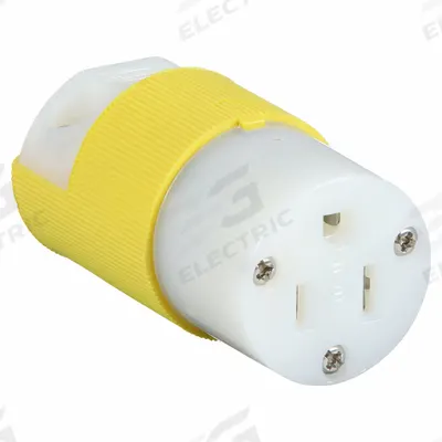 HUBBELL Straight Blade Connector: 5-15R, 125V AC, 15 A, 2 Pole, 3 Wire, Yellow (MPN HBL52CM69C) - General Purpose Connectors