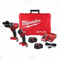 MILWAUKEE Cordless Combination Kit: 2 Tools, Hammer Drill/Impact Driver, 18 V DC Volt, M18 FUEL™ (MPN 3697-22, 49-22-4185). Key specifications — attr1176460: Impact Driver.
