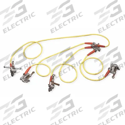 SALISBURY 4-Way Grounding Set: 10 ft Cable/(3) 6 ft Cable/C - Four Way Grounding Set