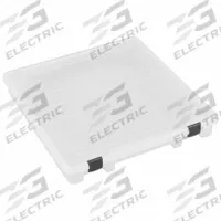 FLAMBEAU Compartment Box: 14 in x 15 in x 2 in, Clear, Not Electrostatic Discharge Conductive (MPN T9100). Key specifications — ESD Conductive: Not Electrostatic Discharge Conductive; Color: Clear; Compartment WxD: 14 in x 15 in x 2 in; Brand: FLAMBEAU; Material: Plastic.