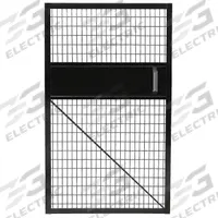 SAF-T-FENCE Welded-Wire Machine Guard Door: 58 in x 46 in, Pull, Snap Lock (MPN C-HS046058-B-SL1). Key specifications — attr1283168: Yes; attr1283205: SAF-T-FENCE; attr1283178: Powder-Coated; attr1283183: Pull; attr1283194: Snap Lock.