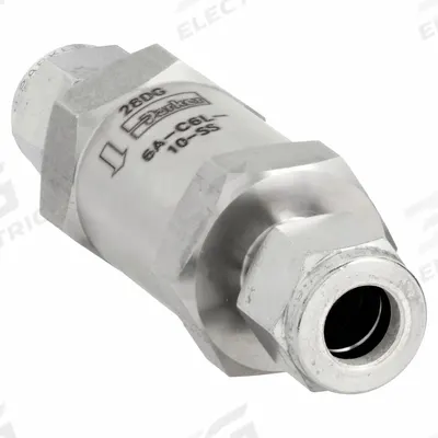 Parker Instrumentation Check Valve: For Fluids/Gas Media, Poppet, Inline Valve Body - Stainless Steel Instrumentation Poppet Check Valves