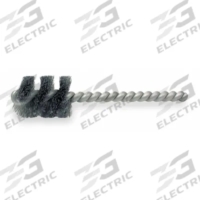 WEILER Round Tube Brush: Single Stem, Stainless Steel, 3/4 in Dia - Blind Hole-Cleaning Brushes for Stainless Steel
