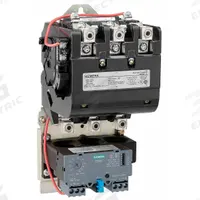 SIEMENS NEMA Magnetic Motor Starter: Non-Reversing, 3 Poles, NEMA Size 4, 135 A (MPN 14JUH32AA). Key specifications — Brand: SIEMENS; Auxiliary Contact Form: 1NO; Coil Voltage: 110-120/220-240V AC; Phase: Three; Terminal Connection Type: Screw Terminals; Auxiliary Contacts Included: 1NO; Signaling Features: Pilot Light; Thermal Units Required: None (Not Applicable to Electronic Overloads).