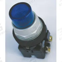 EATON Pilot Light Lens: 30 mm Panel Mounting Hole Dia, Blue, Fresnel, Incandescent/LED (MPN HT8BB). Key specifications — Brand: EATON; Compatible with Series: HT800 PresTest; Lens Material: Plastic.