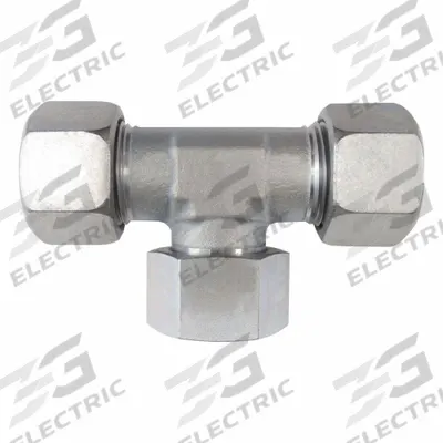 BRENNAN INDUSTRIES Compression Tee Fitting: M16x1.5 x M16x1.5 x M16x1.5 Thread Size, Swivel - Metric Flareless Bite Type Stainless Steel Compressin Fittings