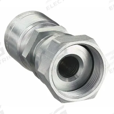 AEROQUIP Hydraulic Crimp Fitting: Steel x Steel, Straight, -6 For Hose Dash Size - Aeroquip Crimp Hydraulic Hose Fittings with ORS Connection