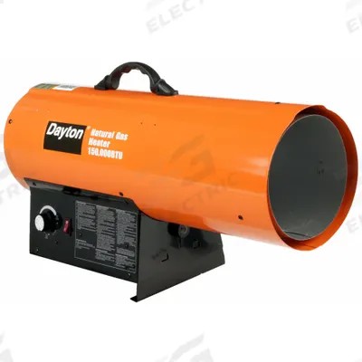 Dayton Portable Gas Torpedo Heater: 150,000 BtuH Heating Capacity Output - Direct-Fired Portable Gas Torpedo Heaters