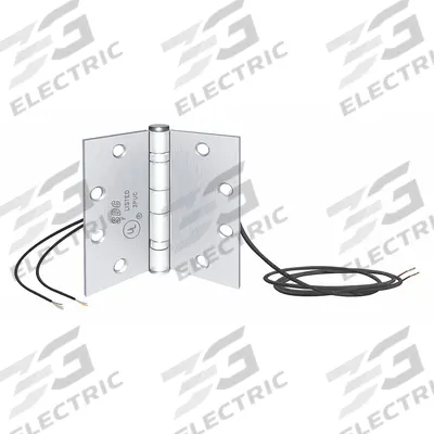 SDC Electrified Hinge: Stainless Steel, 4 in Leaf Ht - Electrified Butt Hinges