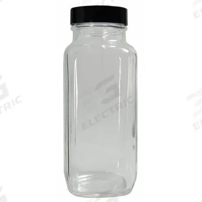 QORPAK Mixing/Storage/Sampling Bottle: 60 mL, 28-400, Phenolic, PolyCone, Colorless - Rectangular Glass Lab Bottles