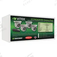 VITEK Camera: 2.8 mm, Fixed – VT-THT2CKTFE-2, Fixed Digital Video Cameras, Fixed, Turret, 2.1MP. Key specifications — Pixels: 1920 x 1080; Resolution: 2.1MP; Camera Design: Turret; Brand: VITEK; Indoor/Outdoor Usage: Outdoor; Output Type - New: No Outputs Included.