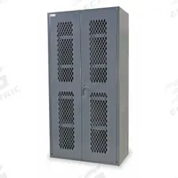 DURHAM MFG Storage Cabinet: 36 in x 18 in x 84 in, 4 Adj Shelves, Swing Handle & Keyed, Frame, Gray (MPN EMDC-361884-95). Key specifications — Brand: DURHAM MFG; Body Panel Type: Ventilated; Base Type: Frame; Cabinet Color: Gray; Frame Assembled: Assembled.