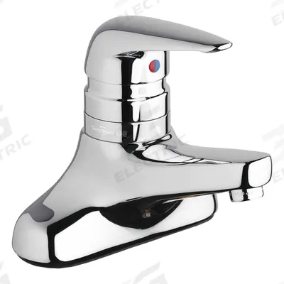 CHICAGO FAUCETS Low Arc Bathroom Faucet: 420, Cast Brass, Polished Chrome Finish - Centerset Handle Bathroom Faucets