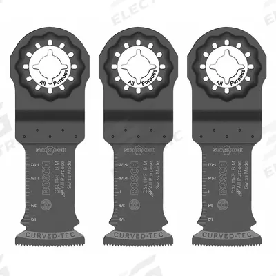 BOSCH Oscillating Tool Blade: 1 1/4 in Blade Wd, 1 1/4 in Overall Lg, Plunge Cutting - Starlock Mounted Blades