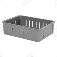 MOLDED FIBERGLASS Straight Wall Tote: 2.9 gal, 16 1/2 in x 11 3/8 in x 4 5/8 in, -60°F to 250°F (MPN 80204851361148). Key specifications — Material: Composite; Brand: MOLDED FIBERGLASS; Includes Lid: Lid Not Included; Container Wall Type: Vented.