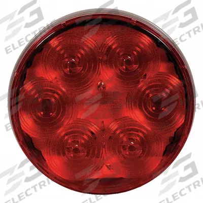 MAXXIMA Stop/Turn/Tail Light: LED, Stop Light, Red, Round, 4 1/4 in Overall Dia - Stop Lights