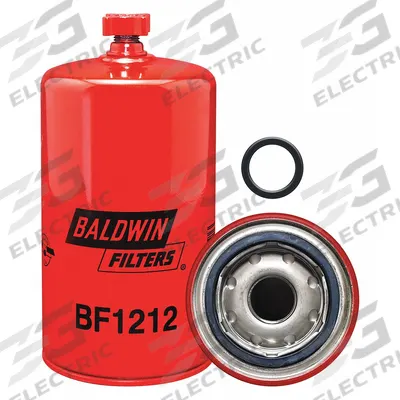 BALDWIN FILTERS Fuel Filter: Spin-On, 3 11/16 in Outside Dia, 1"-14 Thread Size, Cellulose - Spin-On Fuel Filters
