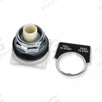 SCHNEIDER Mushroom Head Push Button: 30 mm Mounting Size, Metallic, Maintained (MPN 9001KR9). Key specifications — Brand: SCHNEIDER; Action: Maintained; Series: 9001K; Push Button Material Type: Metallic.