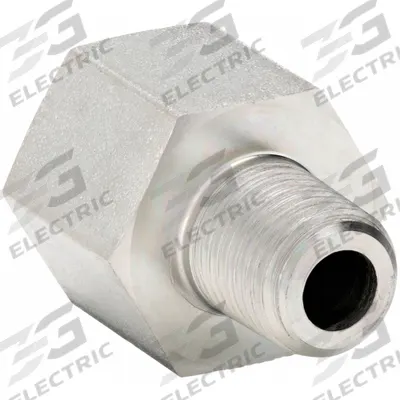 PARKER Metal Pipe Straight: Straight, Steel, 1/8 in x 12 mm - Hydraulic Threaded Extreme-Pressure Pipe Fittings