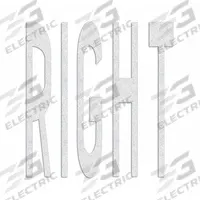 RAE Preformed Thermoplastic Pavement Markings: Right, White, 8 ft Lg, 6 3/4 ft Wd (MPN PR-TH-3617). Key specifications — Legend: Right; Brand: RAE; Color: White; Adhesion Method: Hand Torch; Material: Thermoplastic.