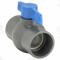 APPROVED VENDOR Manual Two-Way Ball Valve: 2 in, PVC, Straight, Socket x Socket, Full Port Ball Port (MPN 107-638-NPG). Key specifications — Brand: APPROVED VENDOR; Handle: Tee.