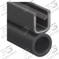 TRIM LOK INC Trim Seal: Top Bulb, 25 ft Overall Lg, PVC Outer, EPDM Bulb, 3/8 in Leg Lg, Bottom (MPN 5M062B3X3/32C-25). Key specifications — Standards: UL50E File MH49032; Bulb Material: EPDM; Bulb Location: Bottom; Brand: TRIM LOK INC; Color: Black; Outer Material: PVC; Profile Shape: Top Bulb; _Gripping Style: Single Tongue.