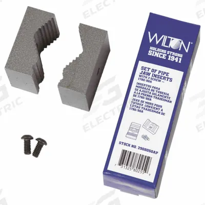 WILTON Pipe Jaws: Steel, For 2 1/4 in Vise Jaw Wd - Screw-In Pipe Jaws