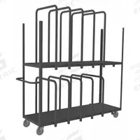 DURHAM MFG Panel Truck: 1,400 lb, Gray, 78 1/2 in L x 27 1/2 in W x 70 in H Deck, 7 5/8 in Deck Ht (MPN APT10V-2472-2-5PU-95). Key specifications — attr1343483: Gray; attr1343469: (2) Rigid; attr1343506: DURHAM MFG.
