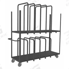 DURHAM MFG Panel Truck: 1,400 lb, Gray, 78 1/2 in L x 27 1/2 in W x 70 in H Deck, 7 5/8 in Deck Ht (MPN APT10V-2472-2-5PU-95). Key specifications — attr1343483: Gray; attr1343469: (2) Rigid; attr1343506: DURHAM MFG.