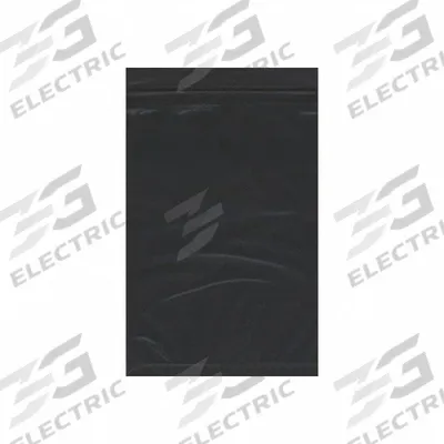 APPROVED VENDOR Packaging Bag: Black, 2 mil Thick, 9 in Wd, 12 in Lg, Zipper Bag - Color-Coding Reclosable Poly Bags