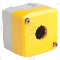 SCHNEIDER ELECTRIC Push Button Enclosure: 22mm, 1 Holes, Non-Metallic, NEMA 13/4X (MPN XALK01H7). Key specifications — Brand: SCHNEIDER; Environments & Applications: Washdown-Corrosion-Resistant.