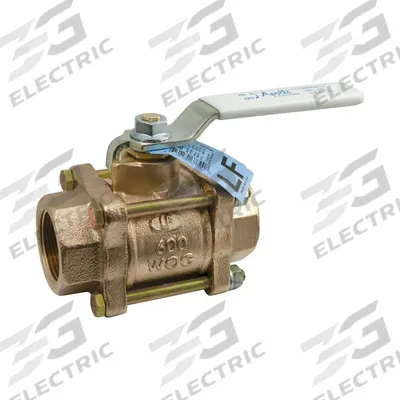 APOLLO Ball Valve: 1 in Size, Bronze, Press x Press, 600 psi Max. Pressure (CWP) - Bronze Ball Valves