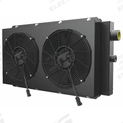 AKG Forced Air Oil Cooler: 66 hp Heat Removed, 80 gpm Max. Flow, 250 psi Max. Pressure - DC Motor Driven Forced Air Oil Coolers